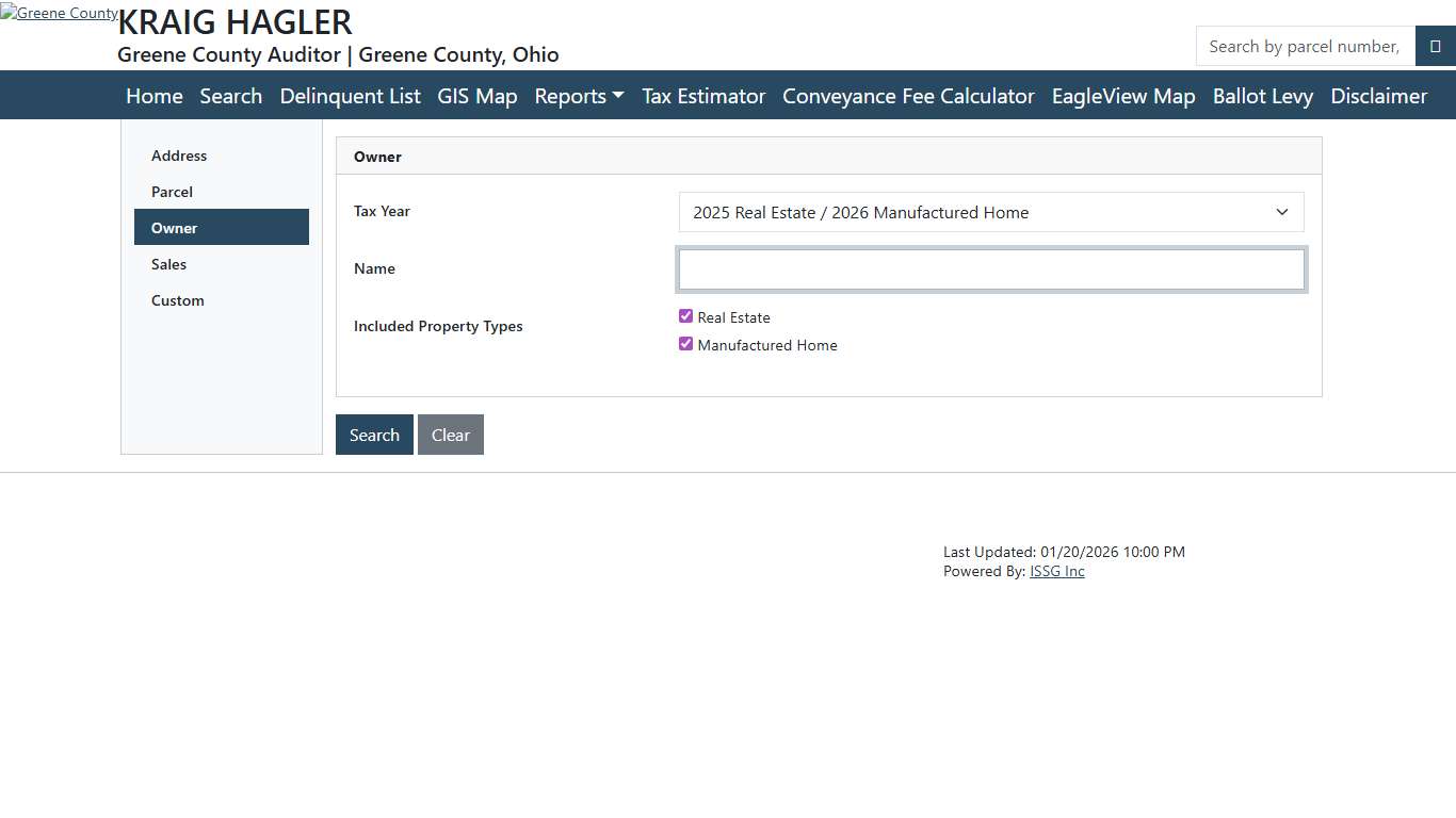 Greene County Auditor Real Estate Search