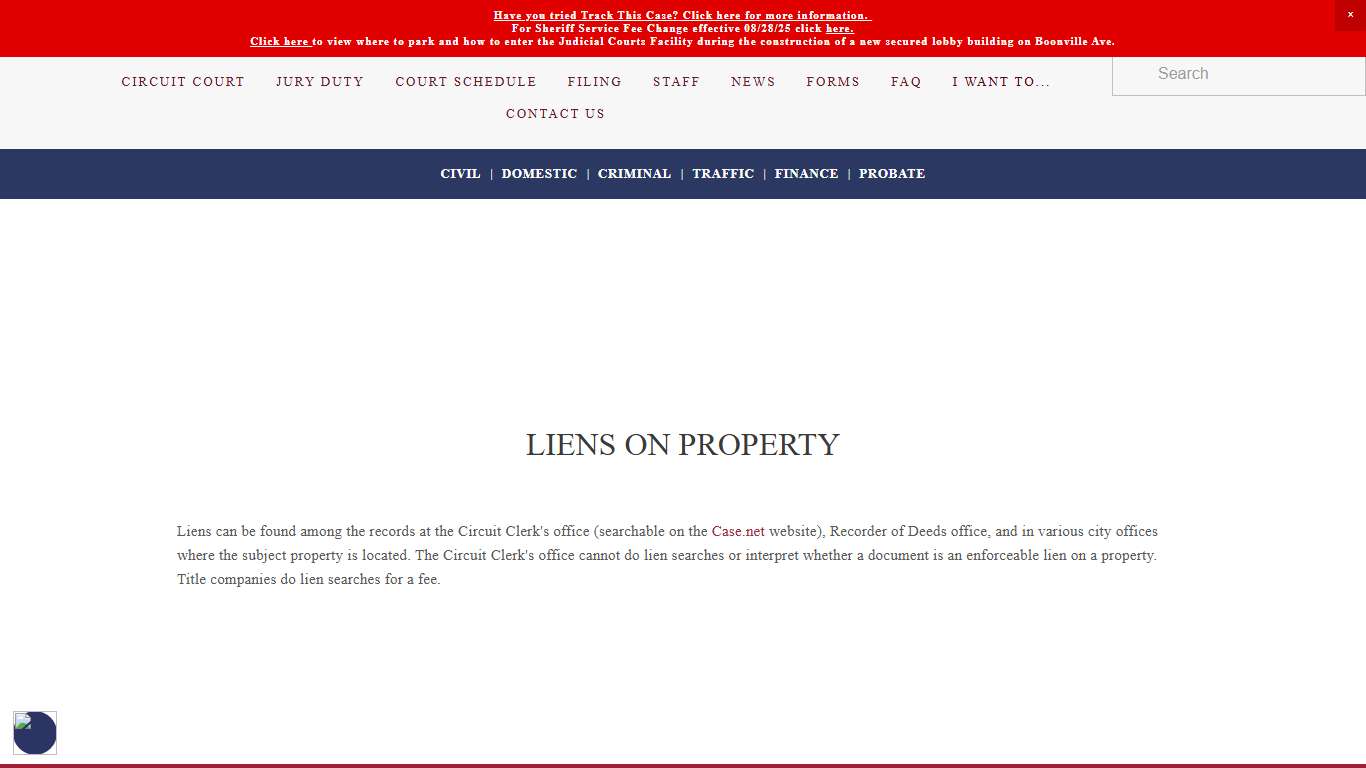 Look for Liens on a Property — Bryan Feemster | Greene County Circuit Clerk